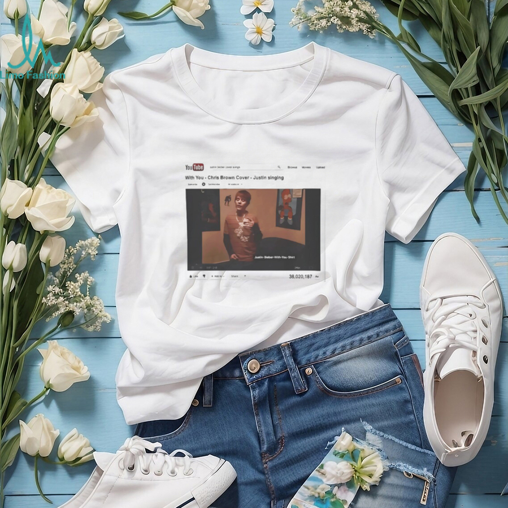 Vintage YouTube Justin Bieber With You Chris Brown Cover T Shirt Vintage YouTube Justin Bieber With You Chris Brown Cover T Shirt