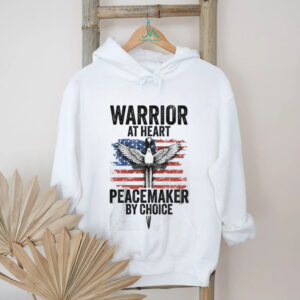 Warrior At Heart Peacemaker By Choice American Flag Sword & Dove T shirt