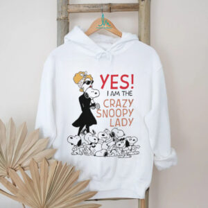 “Yes I Am The Crazy Snoopy Lady” Women’s Graphic T Shirt “Yes I Am The Crazy Snoopy Lady” Women’s Graphic T Shirt