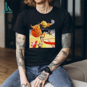 Yoda Dunking Basketball New Jersey Nets NBA Mashup T Shirt