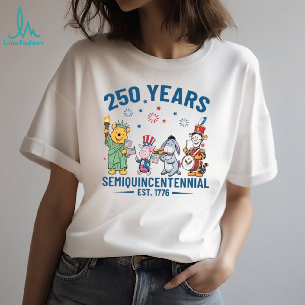 250 Years Semiquincentennial 1776 2026 Pooh & Friends Patriotic T Shirt 250 Years Semiquincentennial 1776 2026 Pooh & Friends Patriotic T Shirt