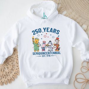 250 Years Semiquincentennial 1776 2026 Pooh & Friends Patriotic T Shirt