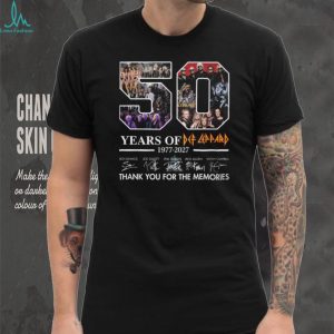 50 Years of Def Leppard 1977 2027 Thank You For The Memories Signatures T Shirt 50 Years of Def Leppard 1977 2027 Thank You For The Memories Signatures T Shirt