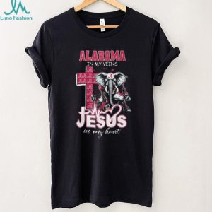 Alabama Crimson Tide In My Veins Jesus In My Heart Fan T Shirt