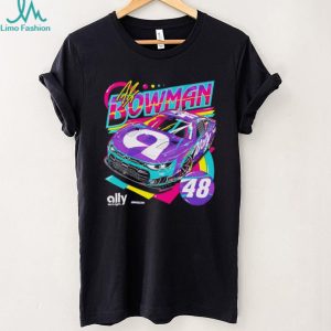 Alex Bowman NASCAR Ally Number 48 Racing Retro Neon Style Fan Men Women T Shirt