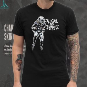 All Gas No Brakes Football Action Drip Graphic T Shirt