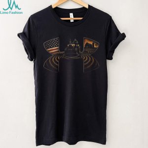 American Farmer Tractor Sunset Harvest Patriotic Farming T Shirt