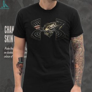 American Flag Bass Fishing Patriotic Hunter Sport Graphic T Shirt