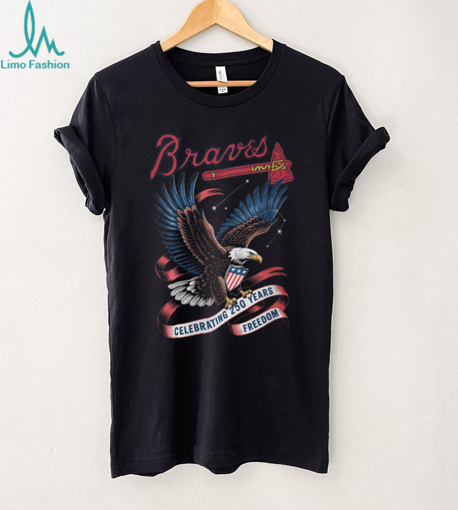 Atlanta Braves 250 Years of Freedom Patriotic Eagle Graphic T Shirt Atlanta Braves 250 Years of Freedom Patriotic Eagle Graphic T Shirt