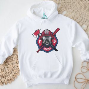 Atlanta Braves Fire Department FD Logo Baseball Fans First Responders White T Shirt