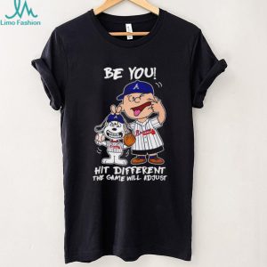 Be You Hit Different Atlanta Baseball Charlie Brown Snoopy Retro Fan Gift T Shirt