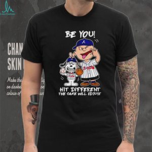 Be You Hit Different Atlanta Baseball Charlie Brown Snoopy Retro Fan Gift T Shirt