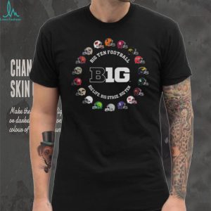 Big Ten Football Conference All Teams Helmet Circle T Shirt
