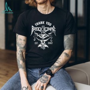 Brock Lesnar Skull Est 2002 Thank You Graphic Heavy Metal Style T Shirt