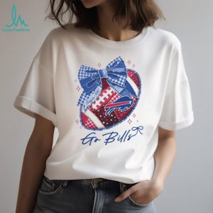 Buffalo Bills Red White Blue Bow NFL Aesthetic T Shirt
