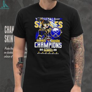 Buffalo Sabres 2026 Atlantic Division Champions Mascot Graphic T Shirt