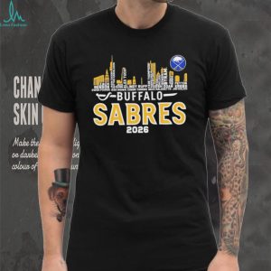 Buffalo Sabres 2026 Roster City Skyline Hockey Fan T Shirt