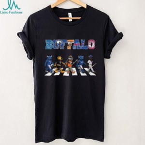Buffalo Sports Mascots Abbey Road Crossing Sabres Bills Bisons Bandits T Shirt