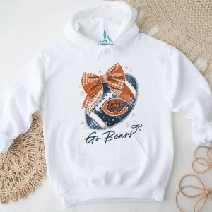 Chicago Bears Coquette Bow Navy Orange Fan Design T Shirt