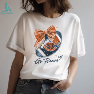 Chicago Bears Coquette Bow Navy Orange Fan Design T Shirt