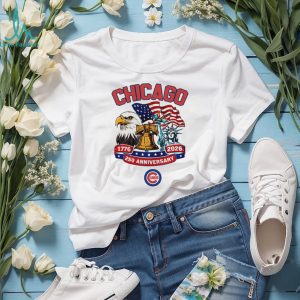 Chicago Cubs 250th Anniversary 1776 2026 Patriotic Baseball Jersey T Shirt Chicago Cubs 250th Anniversary 1776 2026 Patriotic Baseball Jersey T Shirt