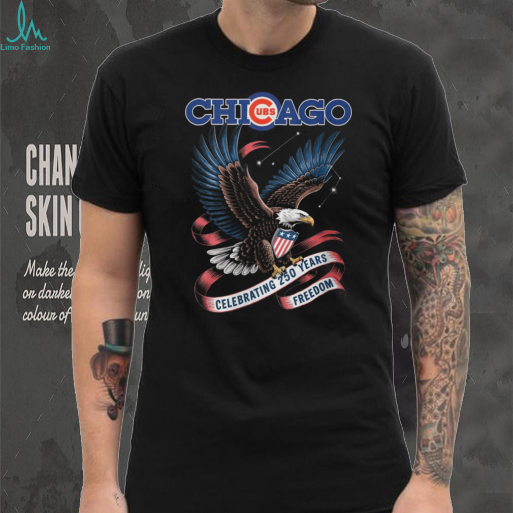 Chicago Cubs American Eagle Freedom 250 Years Celebration T Shirt Chicago Cubs American Eagle Freedom 250 Years Celebration T Shirt