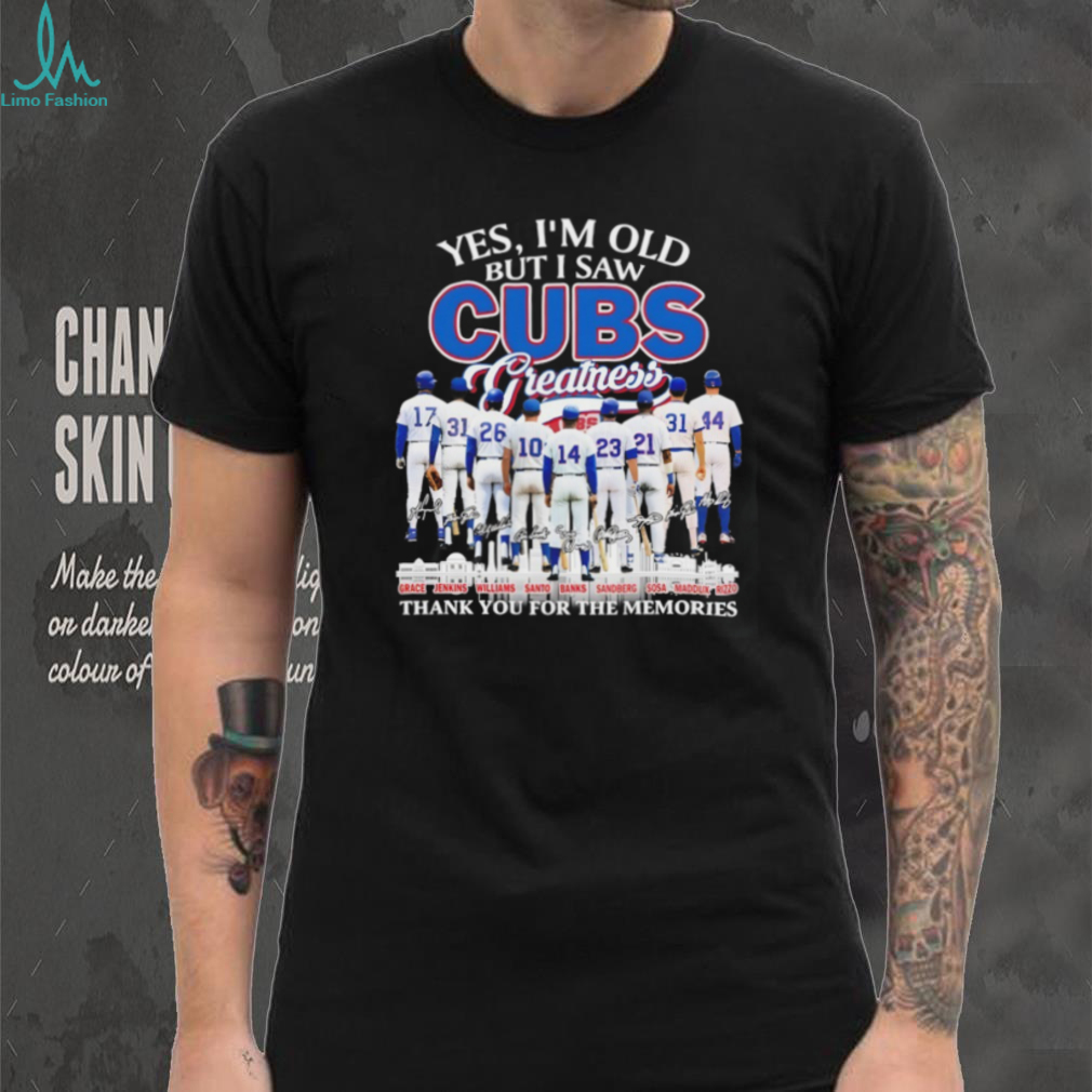 Chicago Cubs Baseball Greatness Legends Signature Thank You For The Memories Fans T Shirt Chicago Cubs Baseball Greatness Legends Signature Thank You For The Memories Fans T Shirt