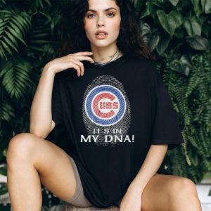 Chicago Cubs MLB “It's In My DNA” Fingerprint Logo Fan T Shirt