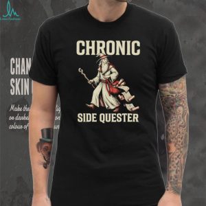 Chronic Side Quester Wizard Fantasy RPG Gaming Vintage Distressed Men Women Fans T Shirt