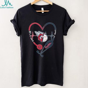 Cleveland Guardians Nurse Heart Stethoscope T Shirt MLB Baseball Fan Medical T Shirt