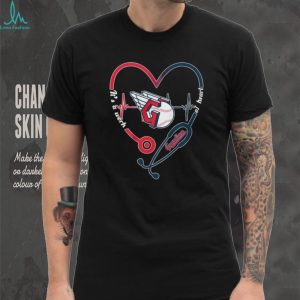 Cleveland Guardians Nurse Heart Stethoscope T Shirt MLB Baseball Fan Medical T Shirt