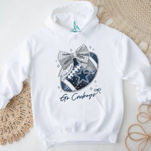 Dallas Cowboys Star Patchwork Bow Coquette T Shirt
