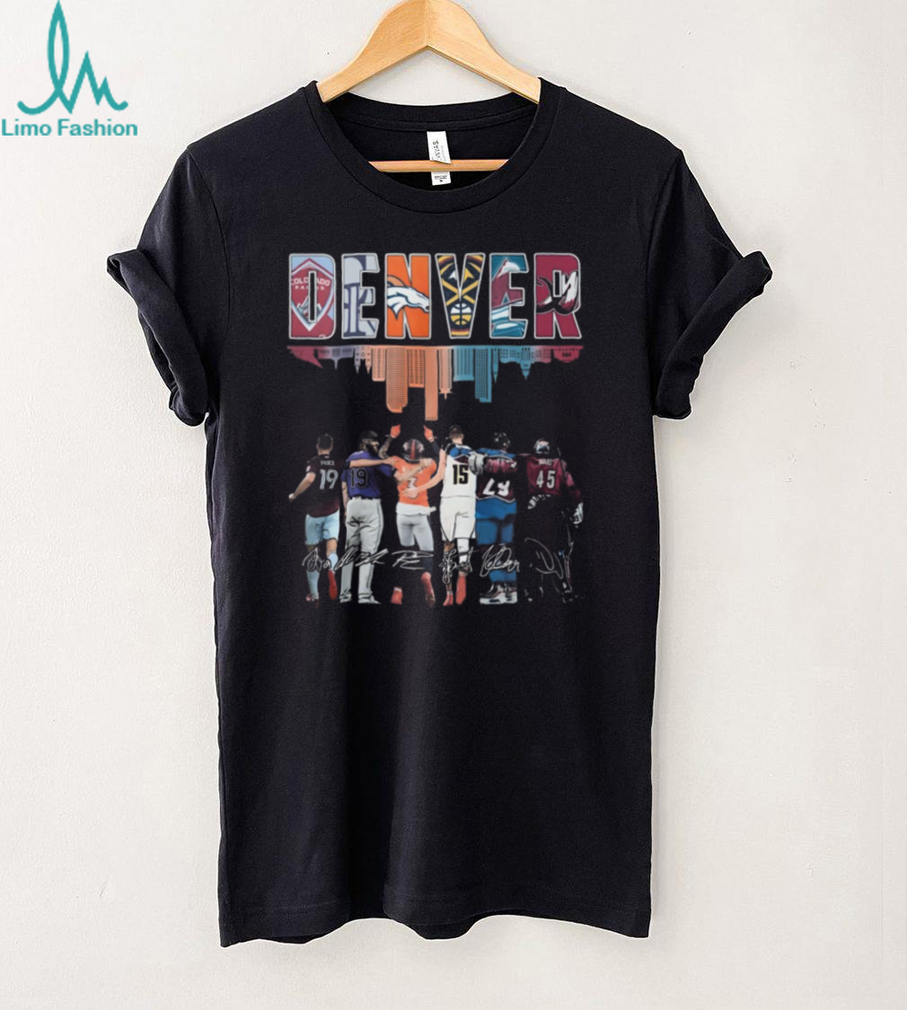 Denver City Skyline Players Huddle Sports Fan T Shirt Denver City Skyline Players Huddle Sports Fan T Shirt
