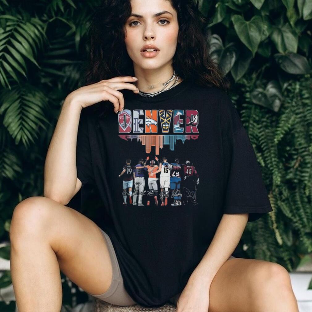 Denver City Skyline Players Huddle Sports Fan T Shirt Denver City Skyline Players Huddle Sports Fan T Shirt