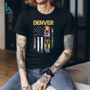 Denver Sports Teams American Flag Distressed T Shirt