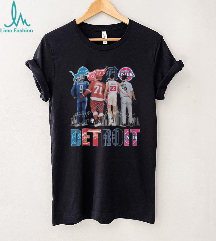 Detroit Sports Stars Skyline Signatures Multi Sport T Shirt Detroit Sports Stars Skyline Signatures Multi Sport T Shirt