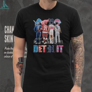 Detroit Sports Stars Skyline Signatures Multi Sport T Shirt