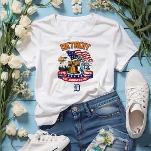 Detroit Tigers 250th Anniversary 1776 2026 Patriotic Baseball Jersey T Shirt Detroit Tigers 250th Anniversary 1776 2026 Patriotic Baseball Jersey T Shirt