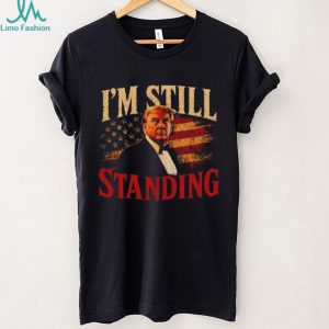 Donald Trump I'm Still Standing American Flag Distressed Vintage Style Patriotic Fans Men T Shirt