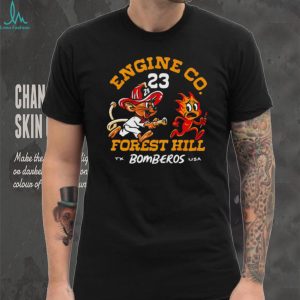 Engine Co. 23 Forest Hill Bombers Texas Firefighter Cartoon Mouse T Shirt