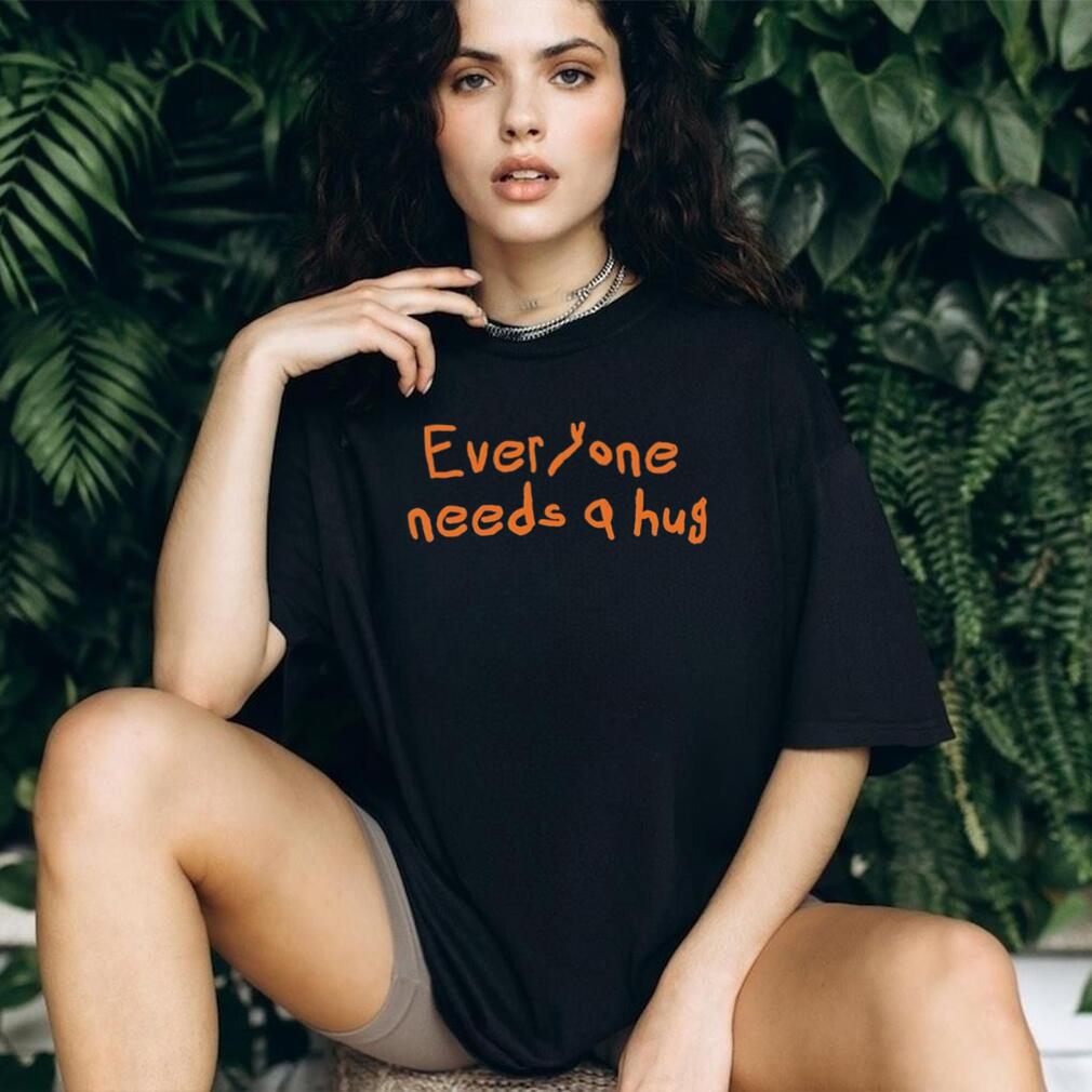 Everyone Needs A Hug Orange Text Simple Minimalist Retro Men Women Fans T Shirt Everyone Needs A Hug Orange Text Simple Minimalist Retro Men Women Fans T Shirt