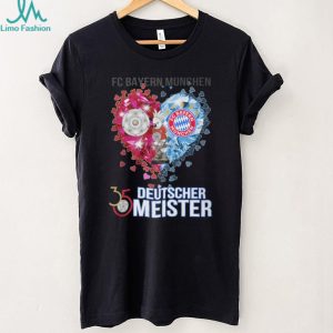 FC Bayern München 35 Deutscher Meister Diamond Heart Mascot T Shirt