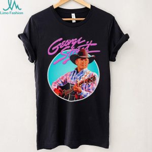 George Strait Country Music Legend Retro 80s Neon Circle Style Fan Apparel T Shirt