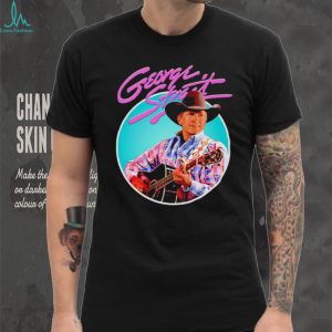 George Strait Country Music Legend Retro 80s Neon Circle Style Fan Apparel T Shirt
