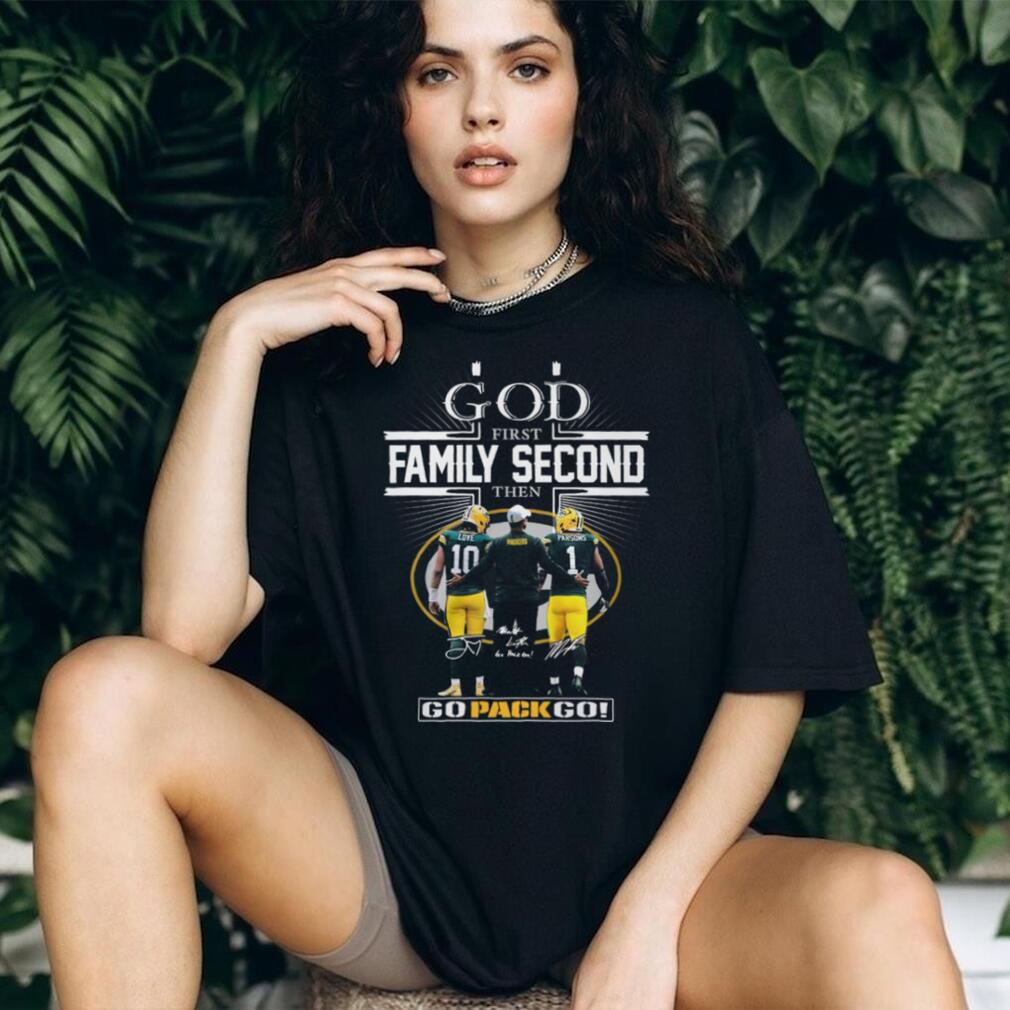 God First Family Second Then Green Bay Packers Love Parsons Signatures T Shirt God First Family Second Then Green Bay Packers Love Parsons Signatures T Shirt