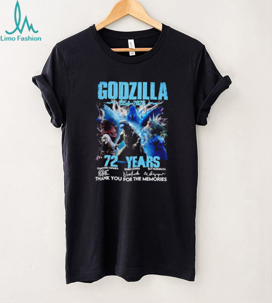 Godzilla 72 Years Anniversary 1954 2026 Thank You For The Memories T Shirt Godzilla 72 Years Anniversary 1954 2026 Thank You For The Memories T Shirt