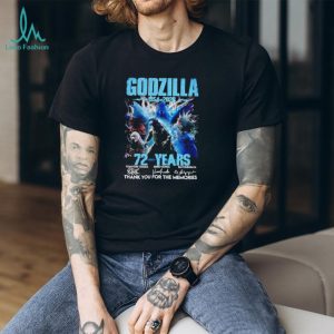 Godzilla 72 Years Anniversary 1954 2026 Thank You For The Memories T Shirt