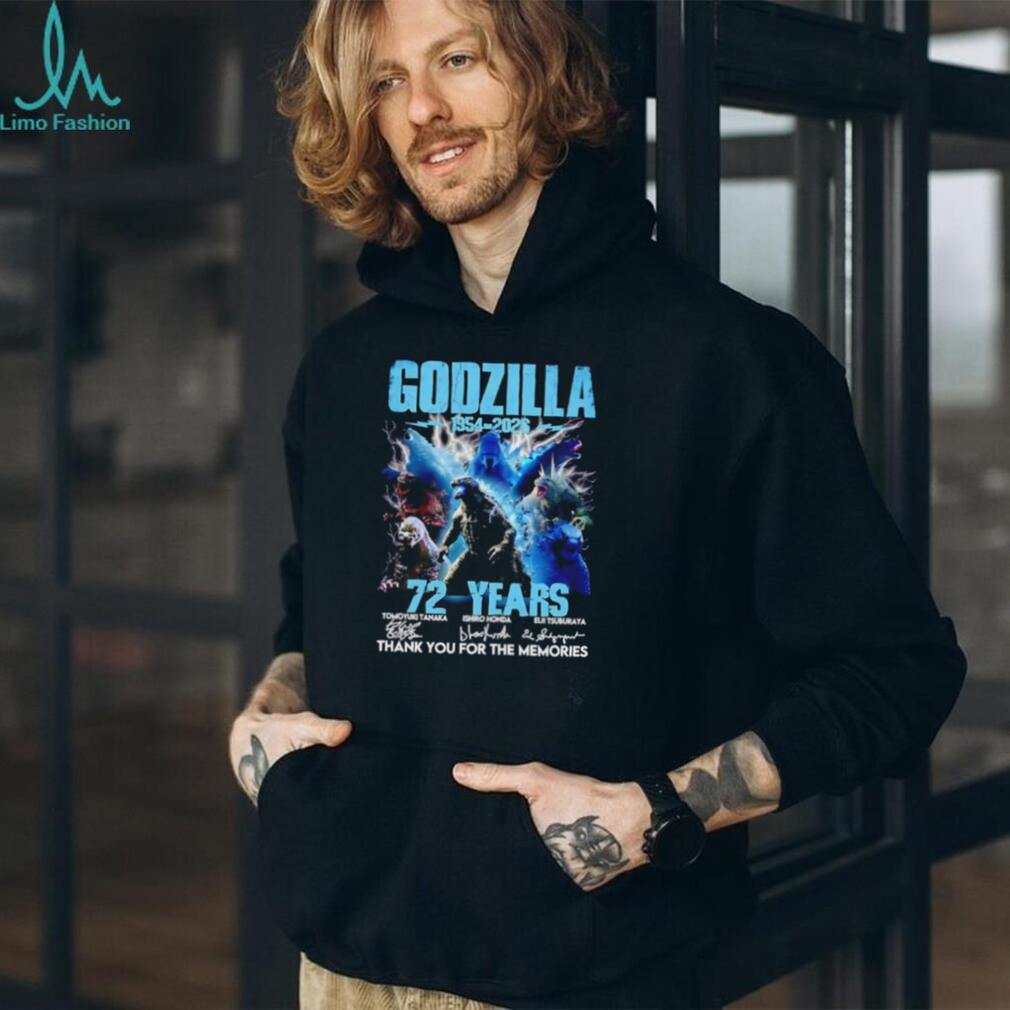 Godzilla 72 Years Anniversary 1954 2026 Thank You For The Memories T Shirt Godzilla 72 Years Anniversary 1954 2026 Thank You For The Memories T Shirt