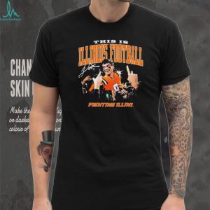 Illinois Fighting Illini Football Vintage Graphic Sports T Shirt