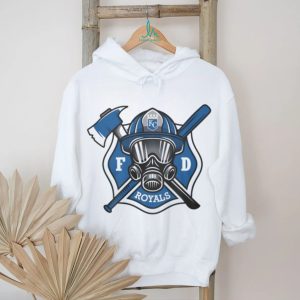 Kansas City Royals Firefighter FD First Responder Baseball Fans Retro Men Women White T Shirt